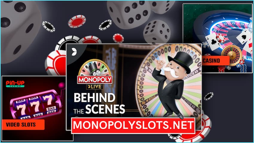 Play all Monopoly Slots and Games at the Pin Up Casino pictured.
