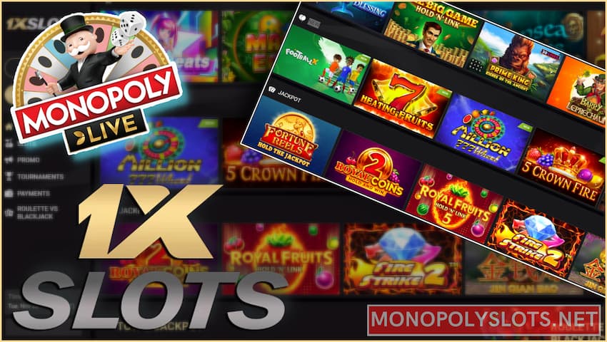 1xSlots casino review and free spins bonus code pictured.