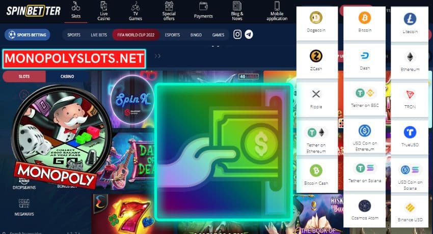 A wide range of payment systems and cryptocurrencies are available at SPINBETTER Casino pictured.