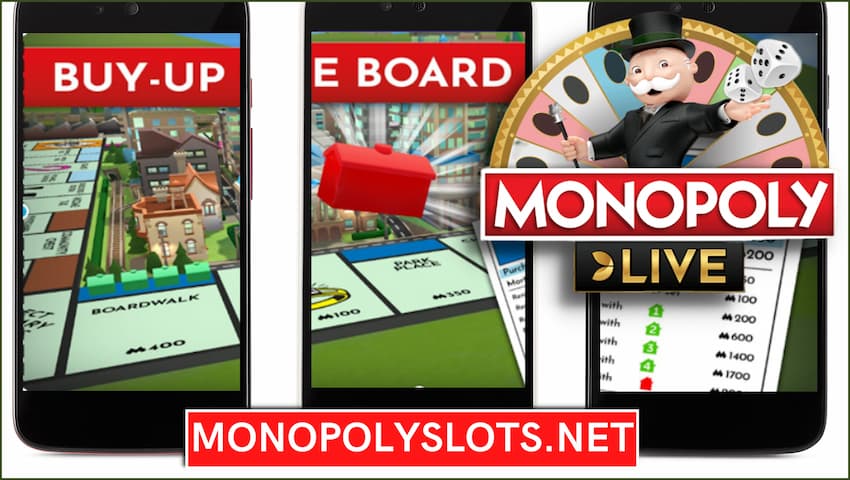 Download Monopoly Live mobile app and play at the Monopoly mobile casino pictured.
