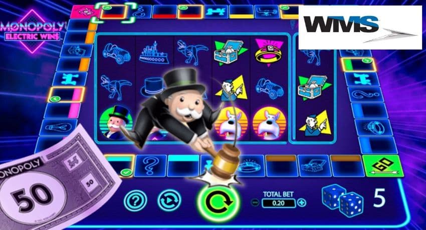 Exciting slot Monopoly Electric Wins, created by the provider WMS pictured.