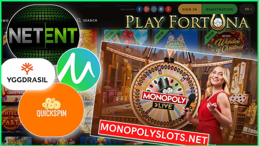 More than 6,000 slot machines from various providers can be found on the Play Fortuna casino website pictured.