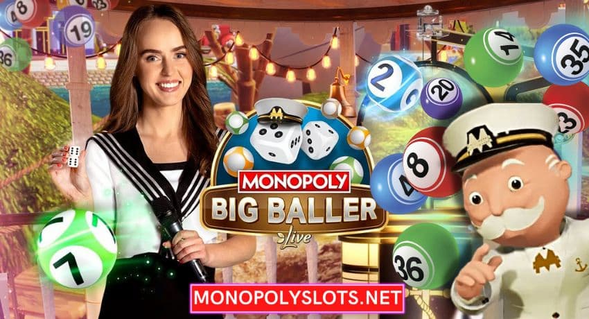 Mr Monopoly and the host of the TV show, in the shape of a sailor, are the protagonists of the game Big Baller pictured.