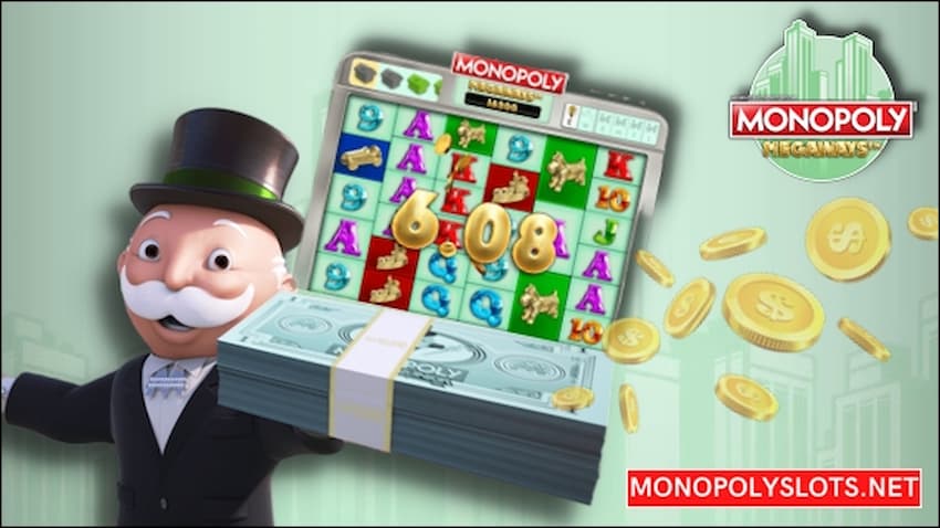 Мистер Монополия - главный герой игры Monopoly Megaways на Monopolyslots.net, изображенный на картинке.