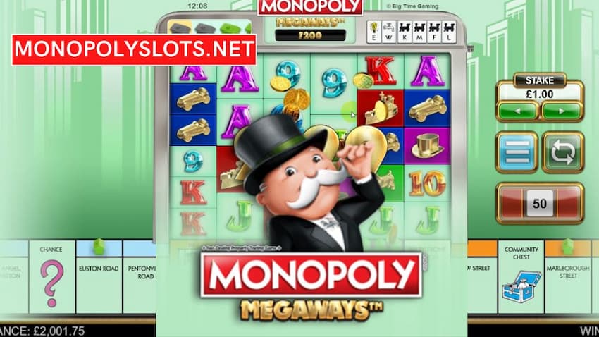 Read Monopoly Megaways (BTG) review at Monopolyslots.net pictured.