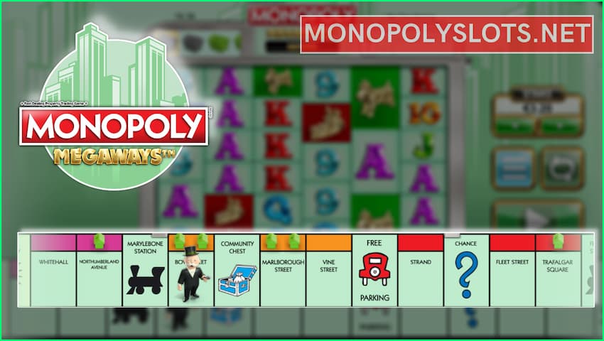 Special symbols and features in Monopoly Megaways pictured.