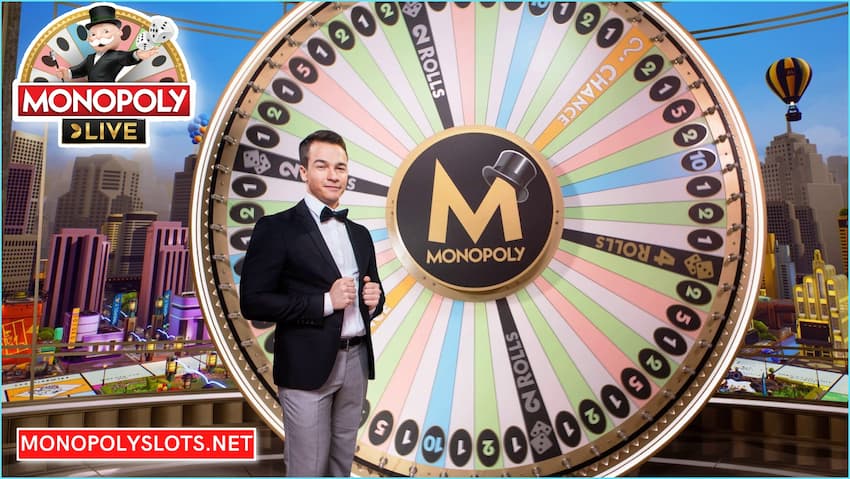 Spin the Monopoly Live wheel at online casinos pictured.