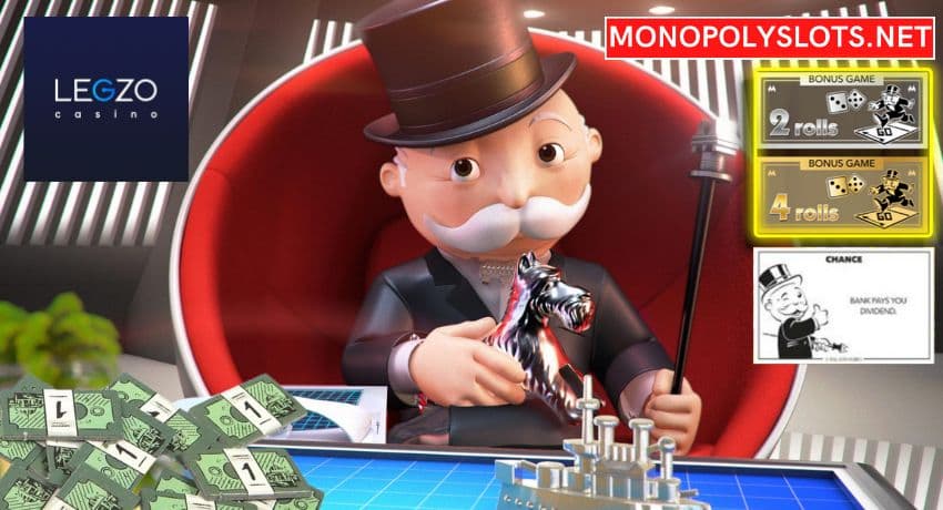 Spin the wheel of fortune in Monopoly LIVE at LEGZO Casino pictured.