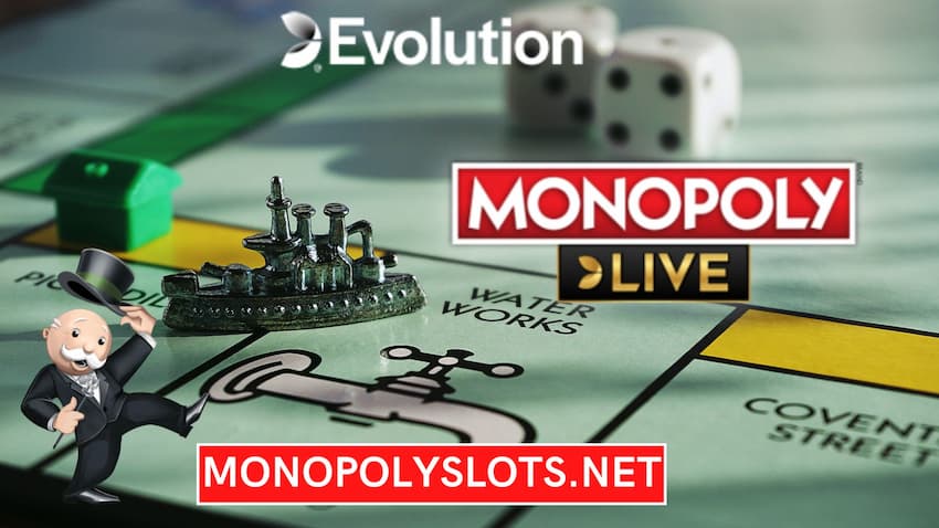 The Monopoly Live casino game was developed by Evolution Gaming pictured.
