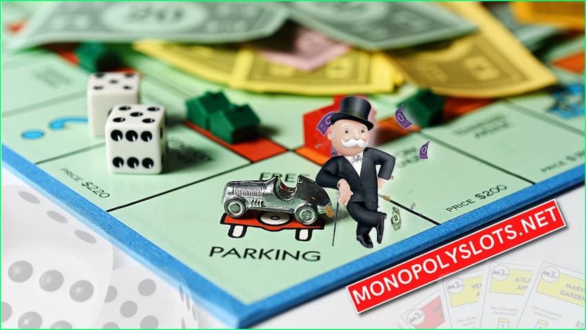 The main symbols of the board game Monopoly are Railroads, Utilities, prisons, and Community chest pictured.