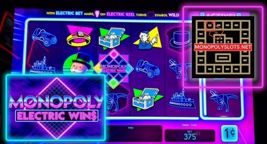 If you're tired of playing Monopoly Live Casino, try the six reel Monopoly Electric Win slot from WMS Gaming pictured.